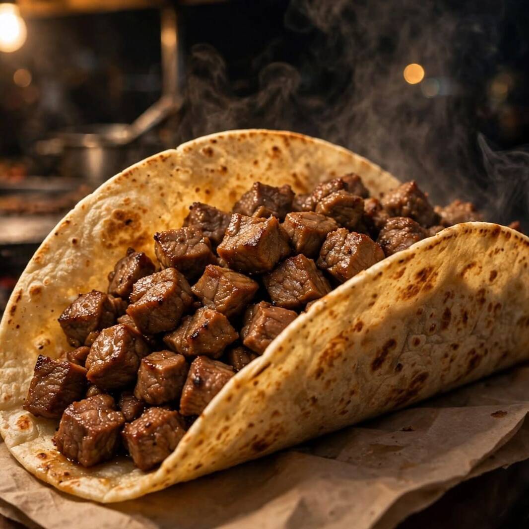Taco Arabe de Arrachera (Pan de pita)