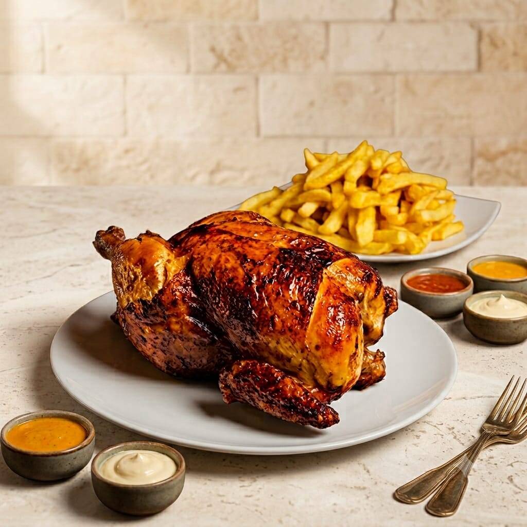 1 Pollo + Papas + Cremas