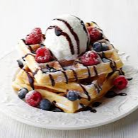 Waffe con Helado