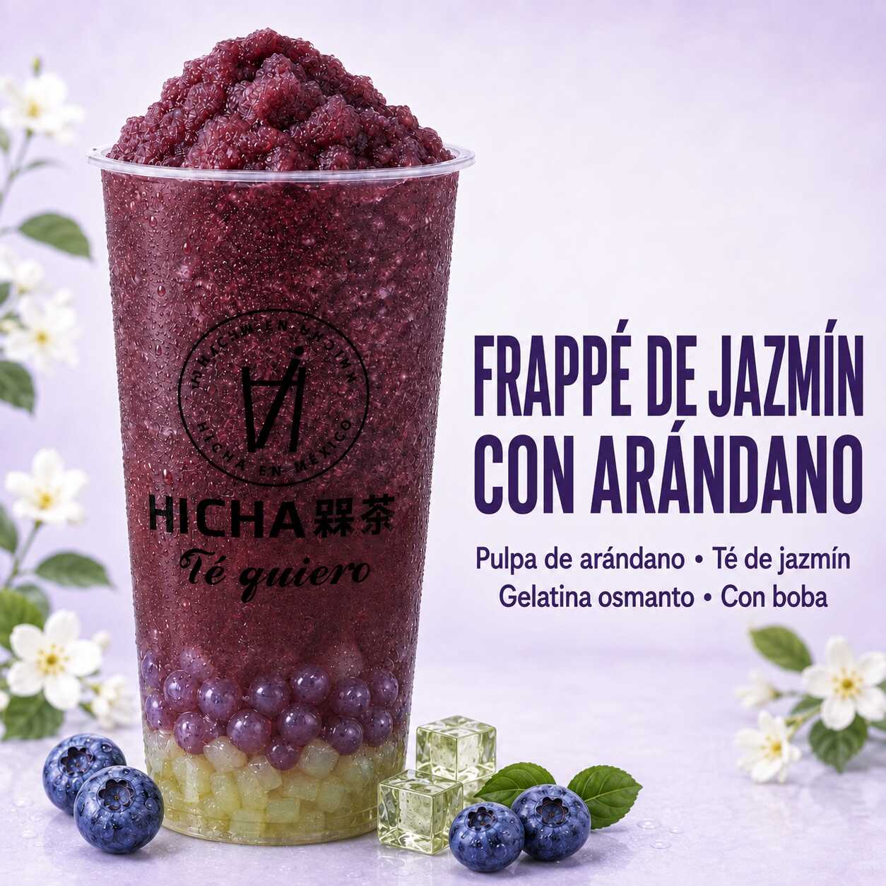 FRAPPE DE JAZMIN CON ARANDANO