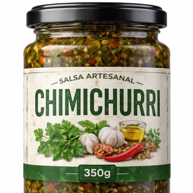 Chimichurri de campo 350gr (frasco de vidrio)