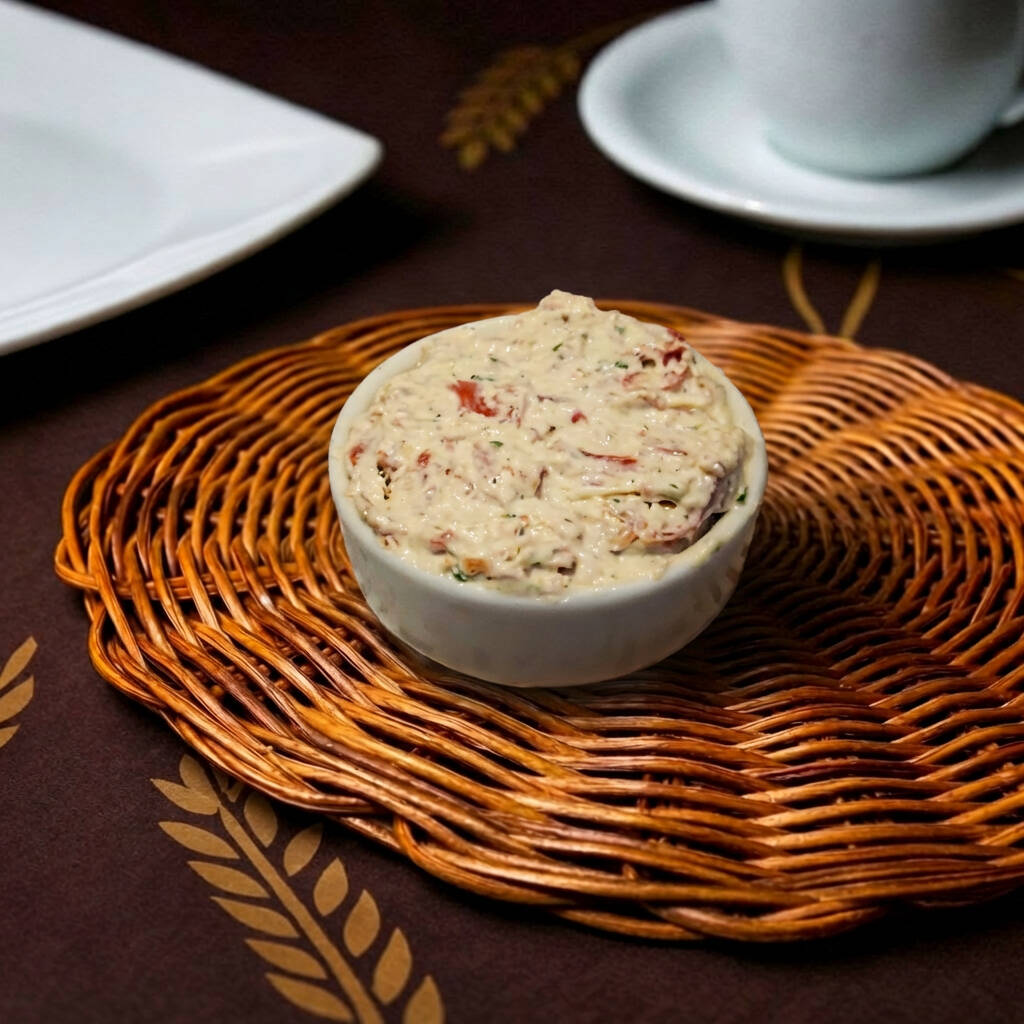 Sabor marcante e textura cremosa! Feita com salame selecionado e temperos naturais, nossa pastinha tem aquele toque defumado irresistível, perfeita para pães, torradas e sanduíches. • Diferencial: sabor intenso e preparo artesanal. • Alergênicos: contém leite e glúten.