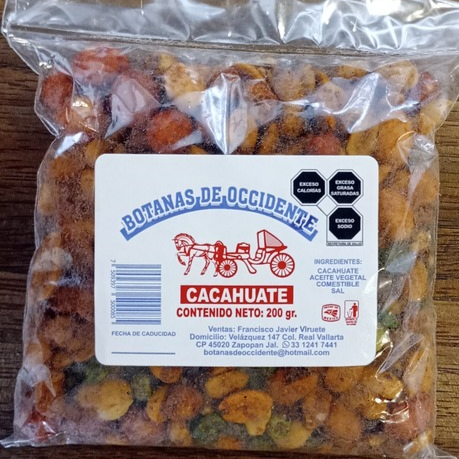 Cacahuate Mixto Botanas de Occidente