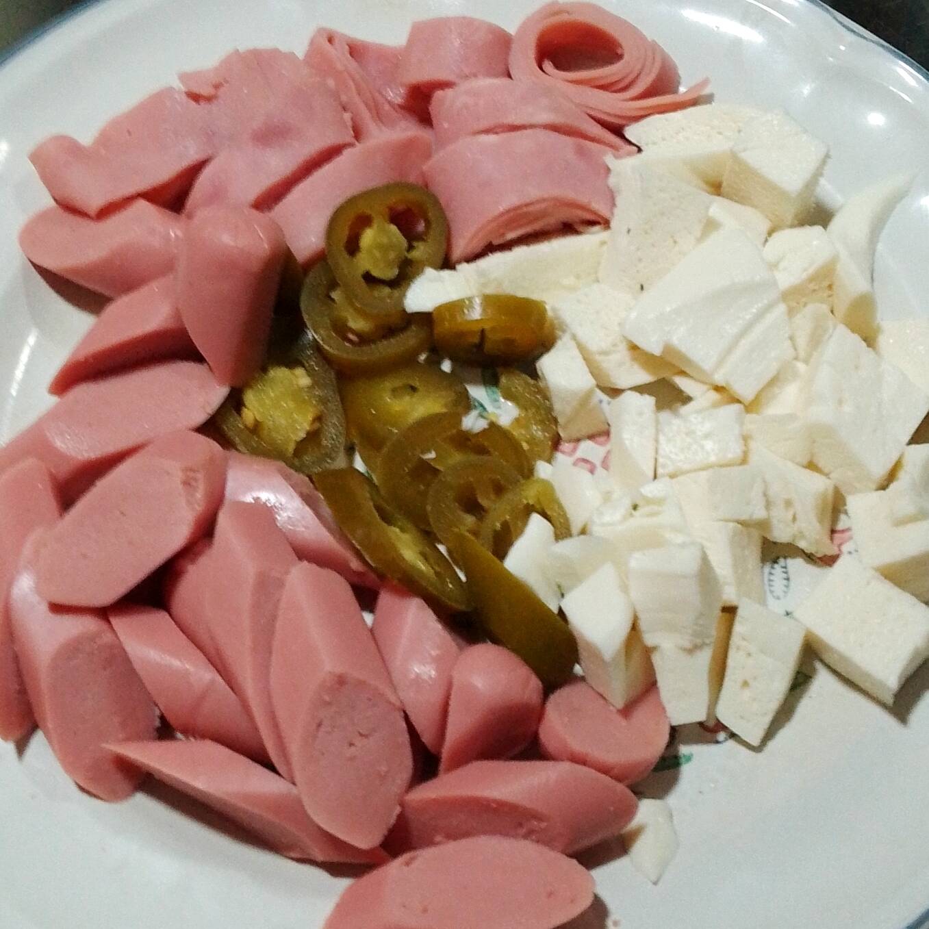 Botana Jamón, Queso, Salchicha