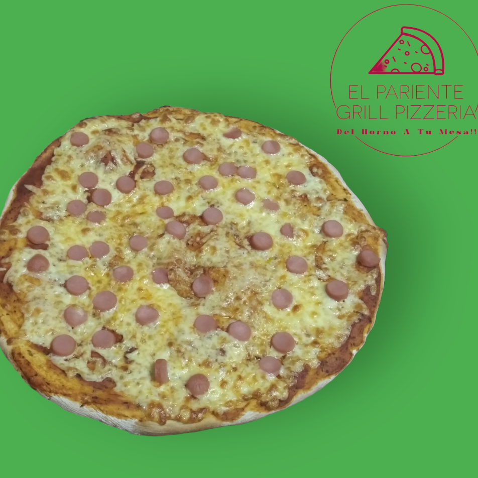 Pizza de salchicha.