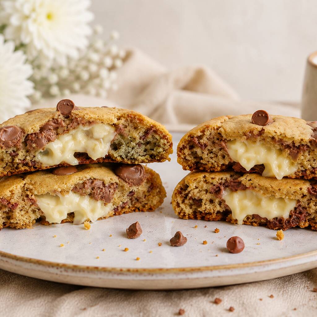 2 Cookies recheio Bueno, aproximadamente 60gr cada. (Nossos Cookies são assados na hora).