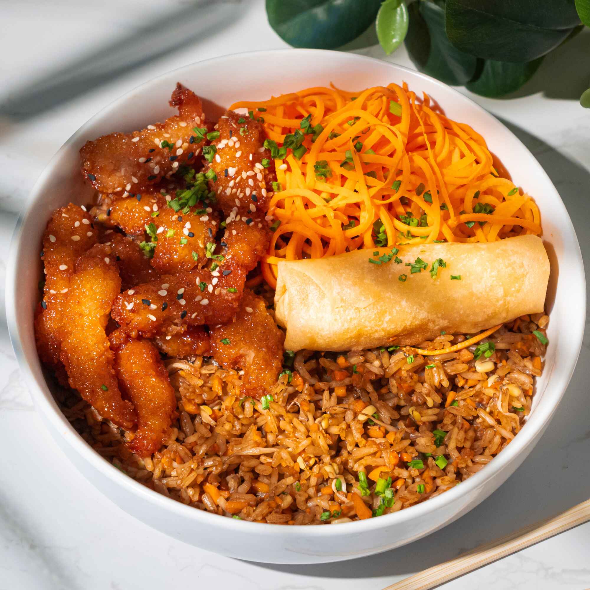 Arroz Camarones Agridulces Bowl