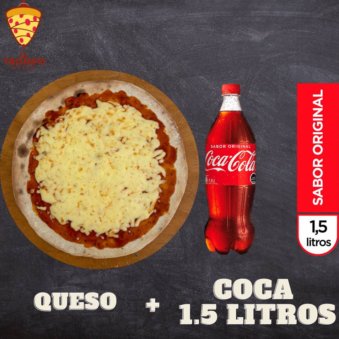 Pizza Queso + Coca Cola 1.5 L