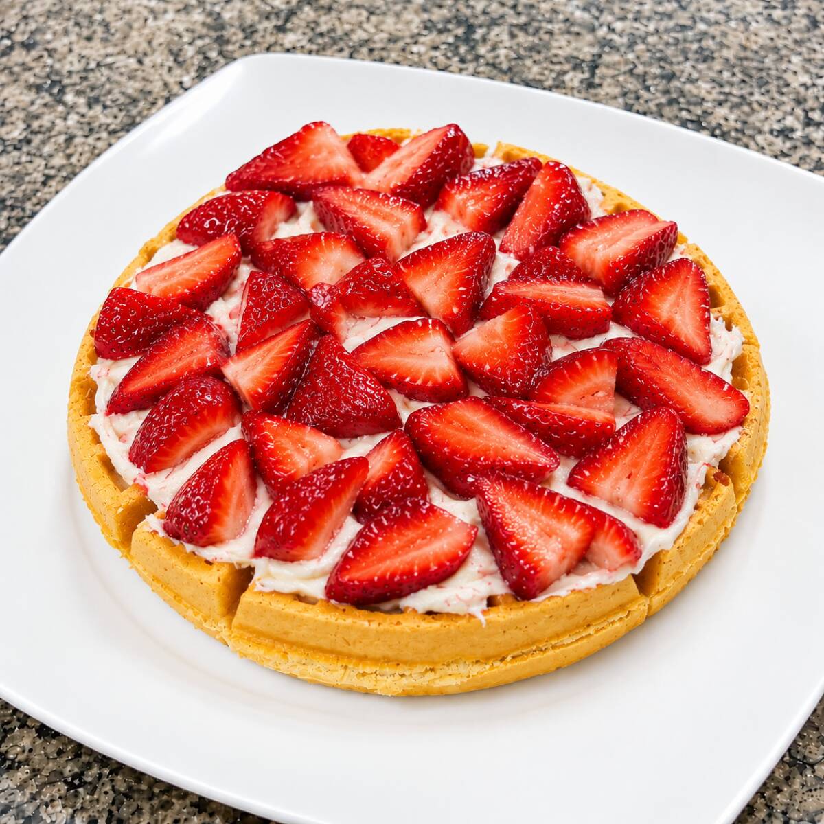 WAFFLE PHILADELPHIA Y FRESA