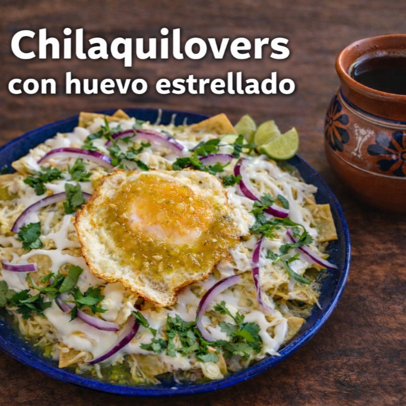 Chilaquiles Verdes C/Huevo Estrellado+Cafe de Olla