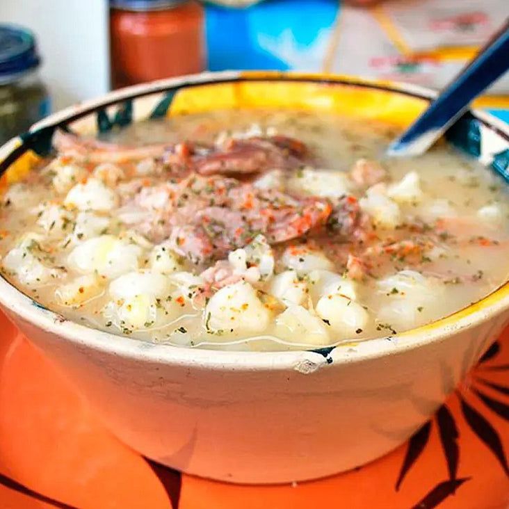 1LT POZOLE DE CABEZA + TOSTADAS + VERDURA