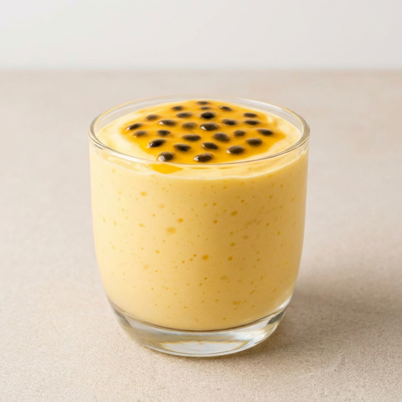 Nosso maravilhoso e delicioso mousse de Maracujá. Foto Ilustrativa!