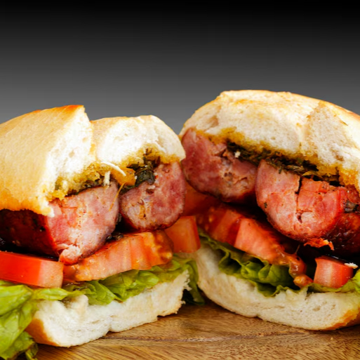 PÃO FRANCÊS, LINGUIÇA, QUEIJO, ALFACE E TOMATE