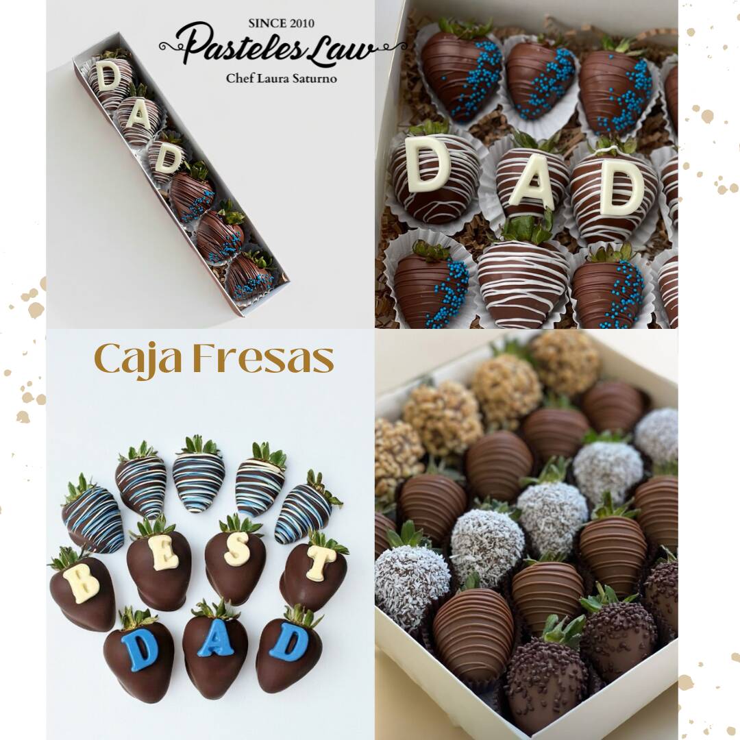 Caja de Fresa Chica Día del Padre