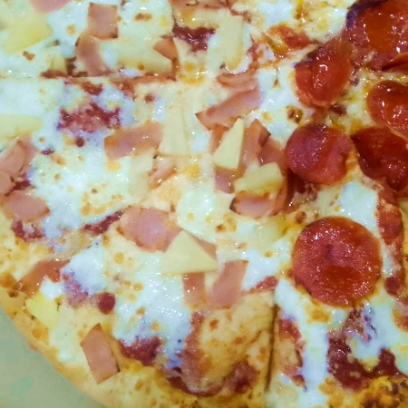 Combo 2 Pizzas Grande Mitad Hawai Mitad Pepperoni