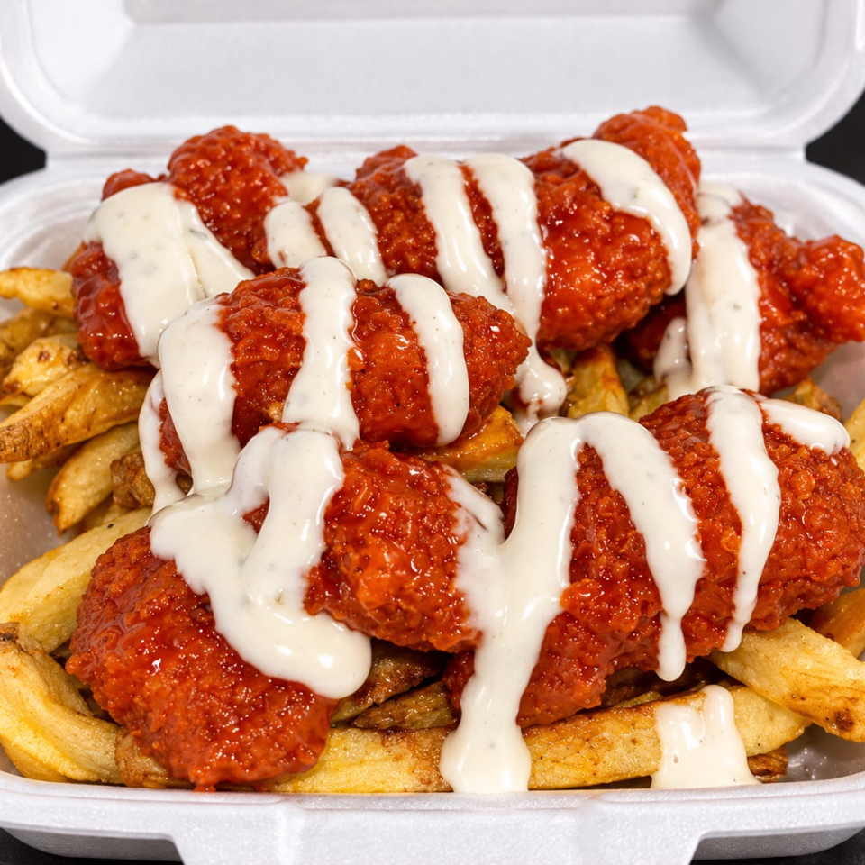Boneless Búfalo con papas