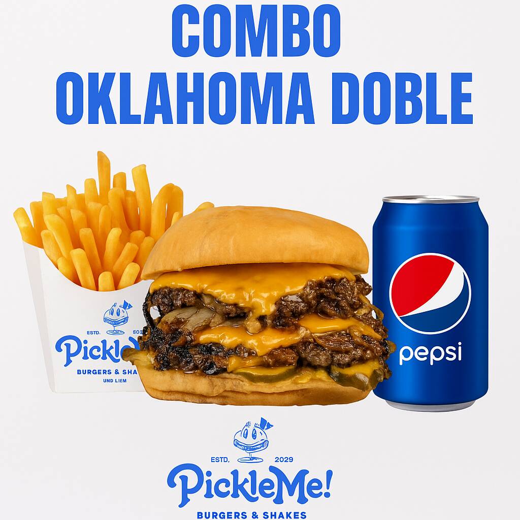 COMBO OKLAHOMA DOBLE, PAPAS Y REFRESCO