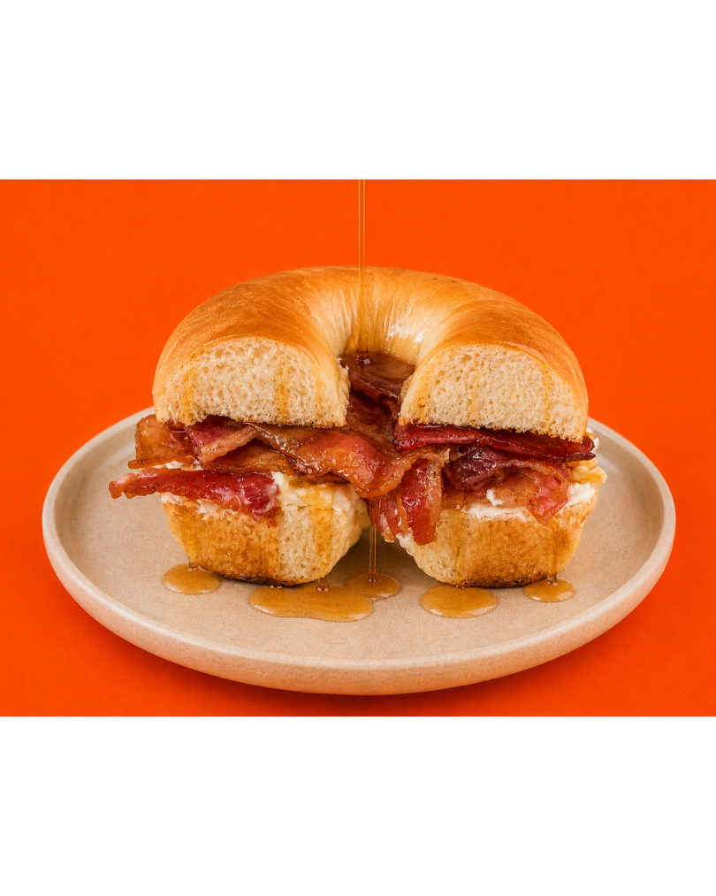 Bagel Tocino y Maple