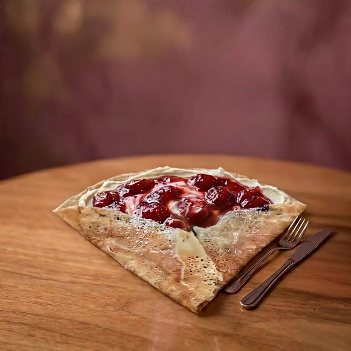 Crepa Philadelphia y Mermelada de Fresa