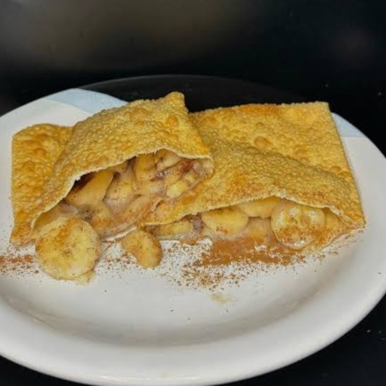 Banana caramelizada e canela.