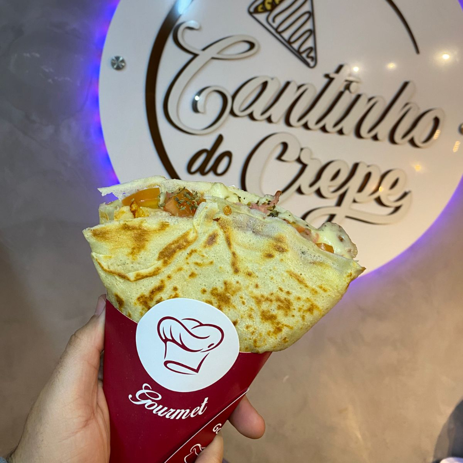 Crepe francês presunto queijo mussarela orégano e tomate