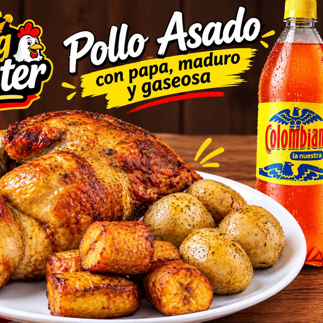 Pollo Asado + Bebida + Acompañamiento GRATIS