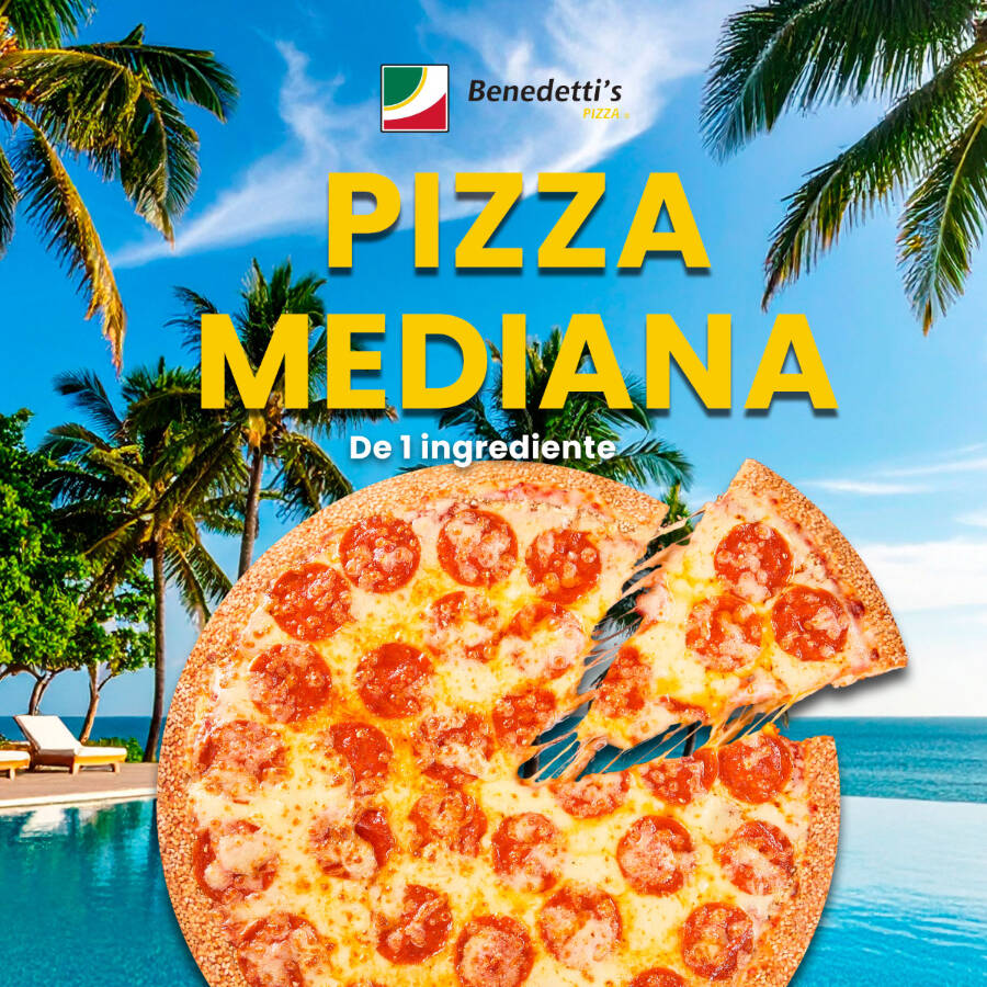 Pizza Mediana de 1 ingrediente