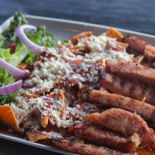 Chilaquiles con Chuletas