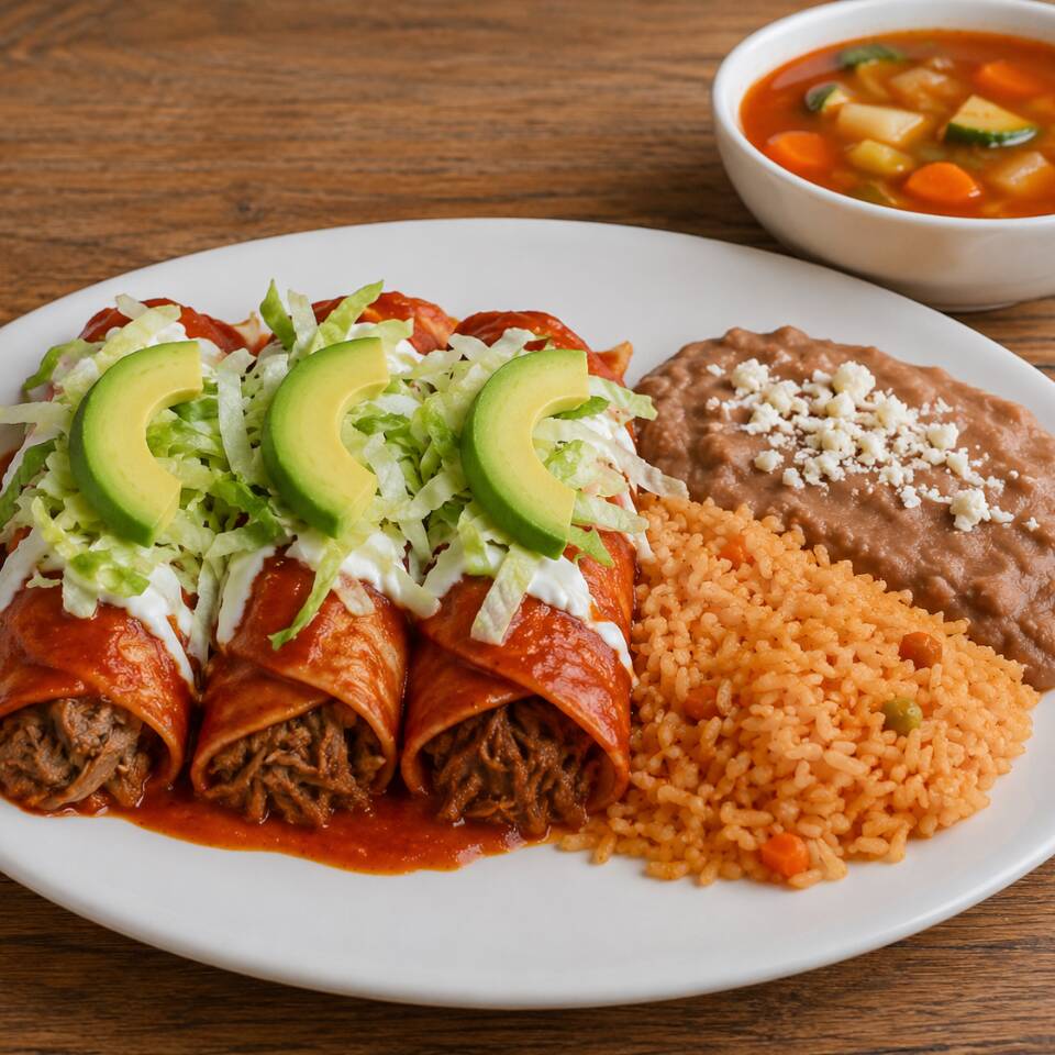 Orden de enchiladas rojas