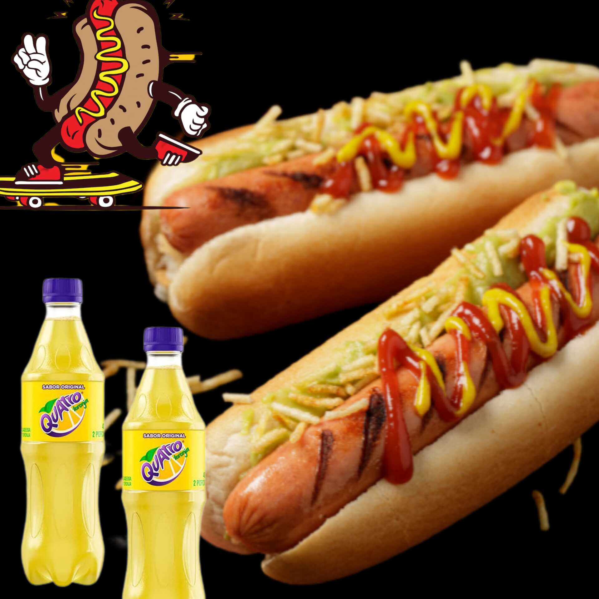 COMBO (2) HOT DOGS AMERICANOS + GASEOSAS🍔🍔