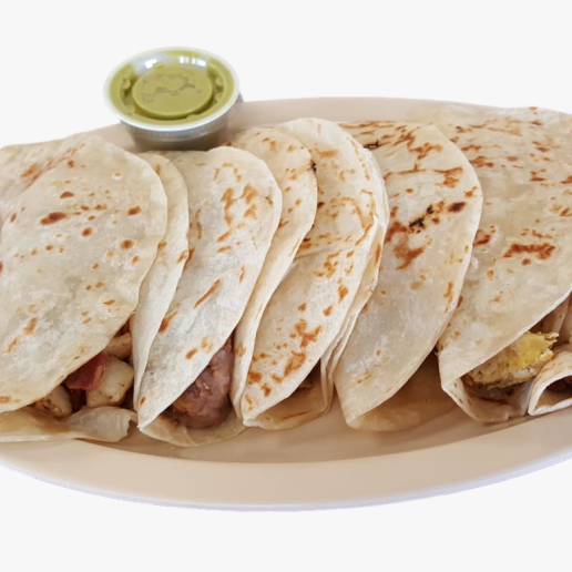 Tacos de Barbacoa en Harina ,Orden con (5)
