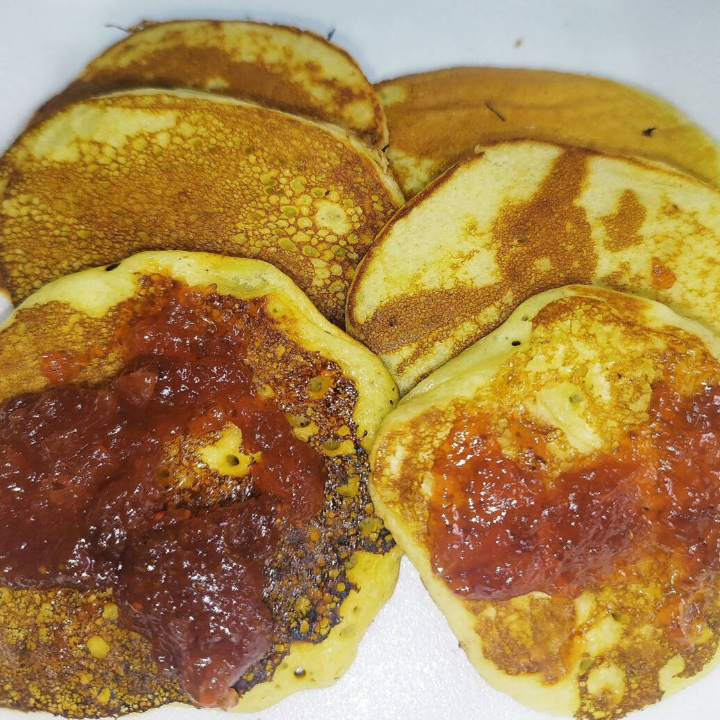 Orden de 8 Mini Hotcakes con Mermelada de Fresa