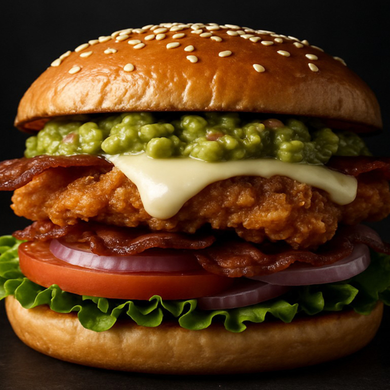 Chicken Guacamole Bacon Burger
