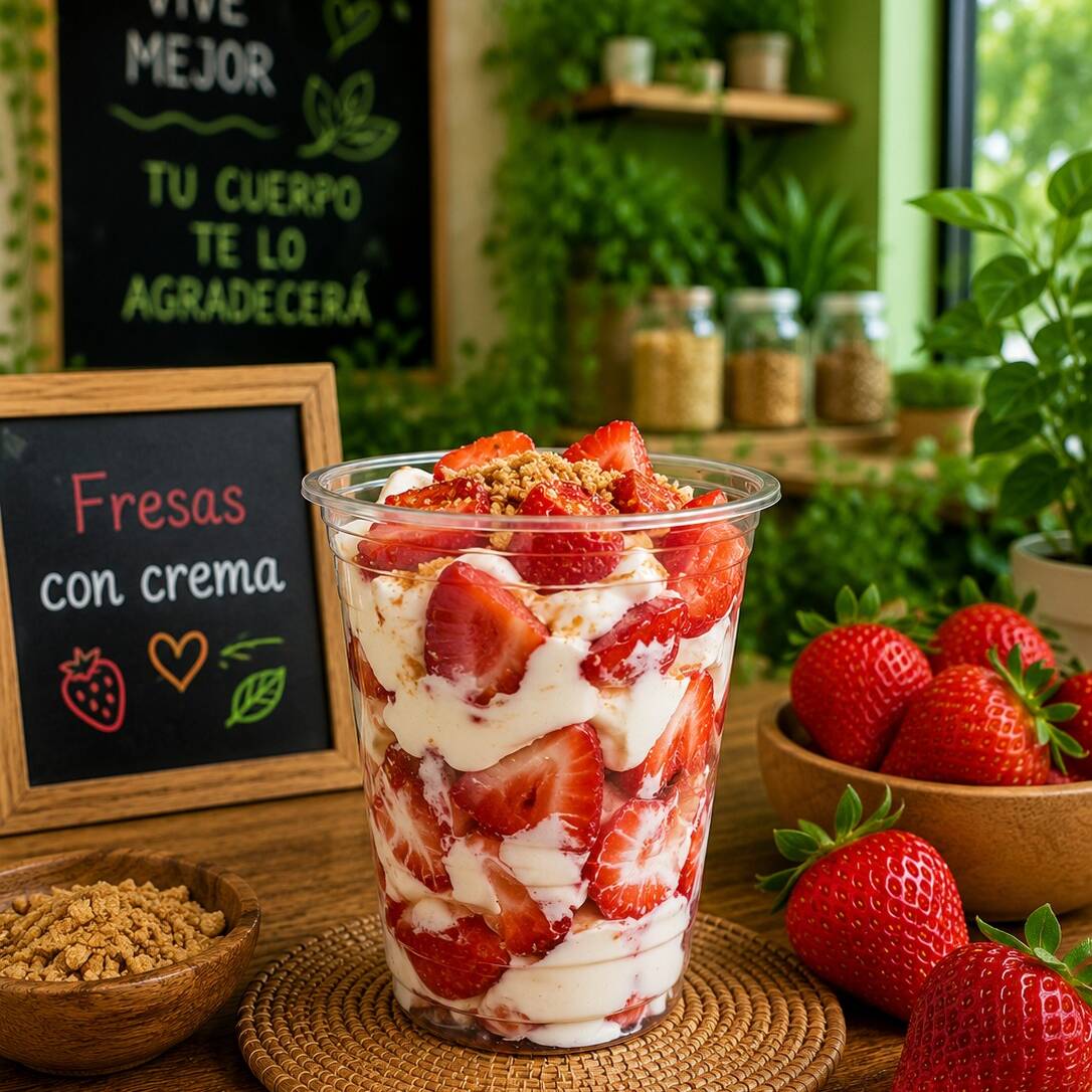 Fresas con crema chicas