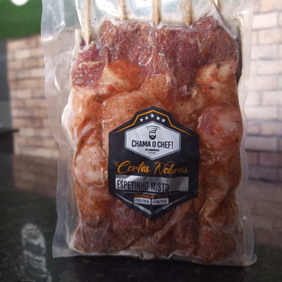 Espetinho Misto - 5 espetos - Congelado