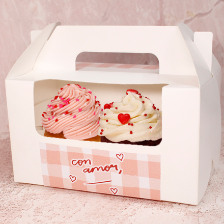 Caja San Valentín Cupcake 2pz