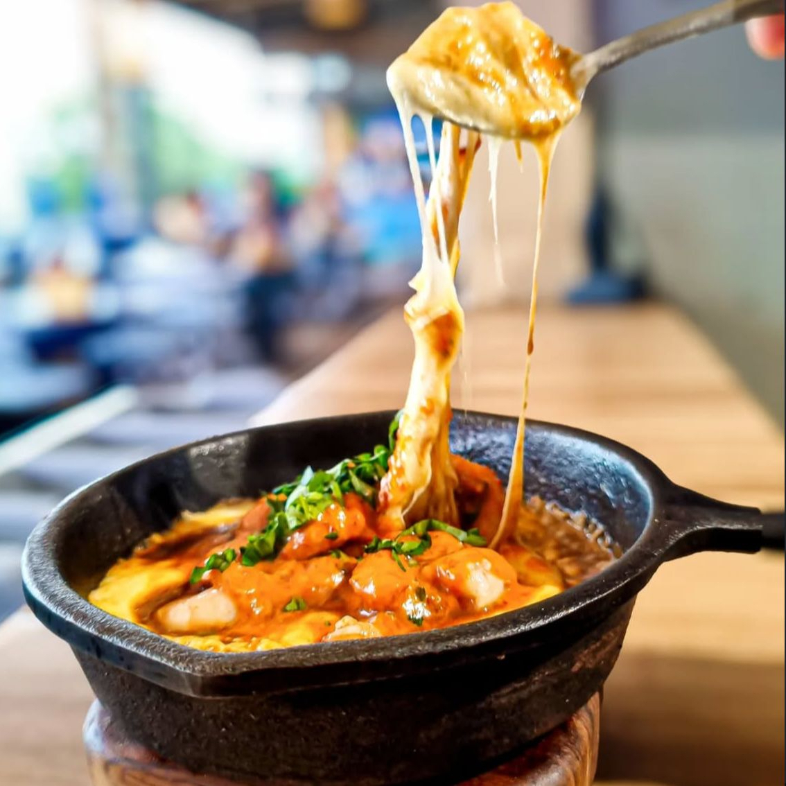 Queso Fundido con Camarón