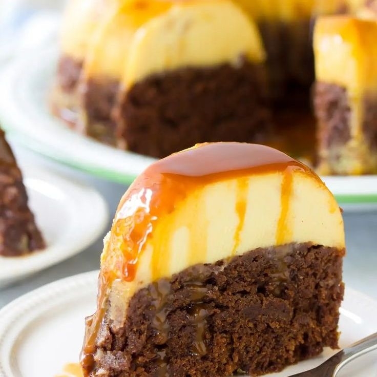 Rebanada de Chocoflan