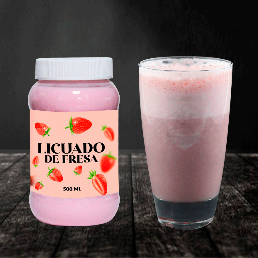 Licuado De Fresa 500 ml