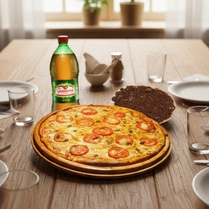 1 PIZZA SALGADA + 1 BROTO DOCE + 1 REFRIGERANTE DE 1,5