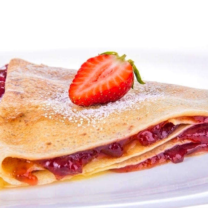 Crepa Dulce Sencilla Mermelada de Fresa