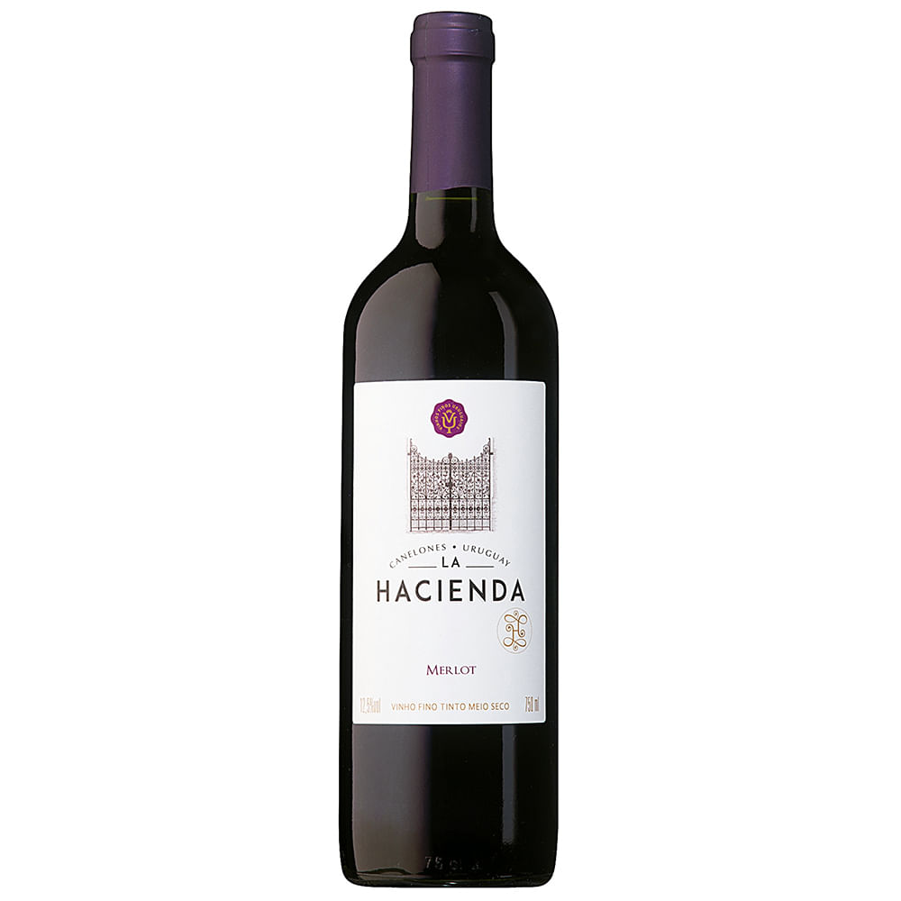 Vinho La Hacienda Merlot Uruguaio Vinho Tinto 750ml