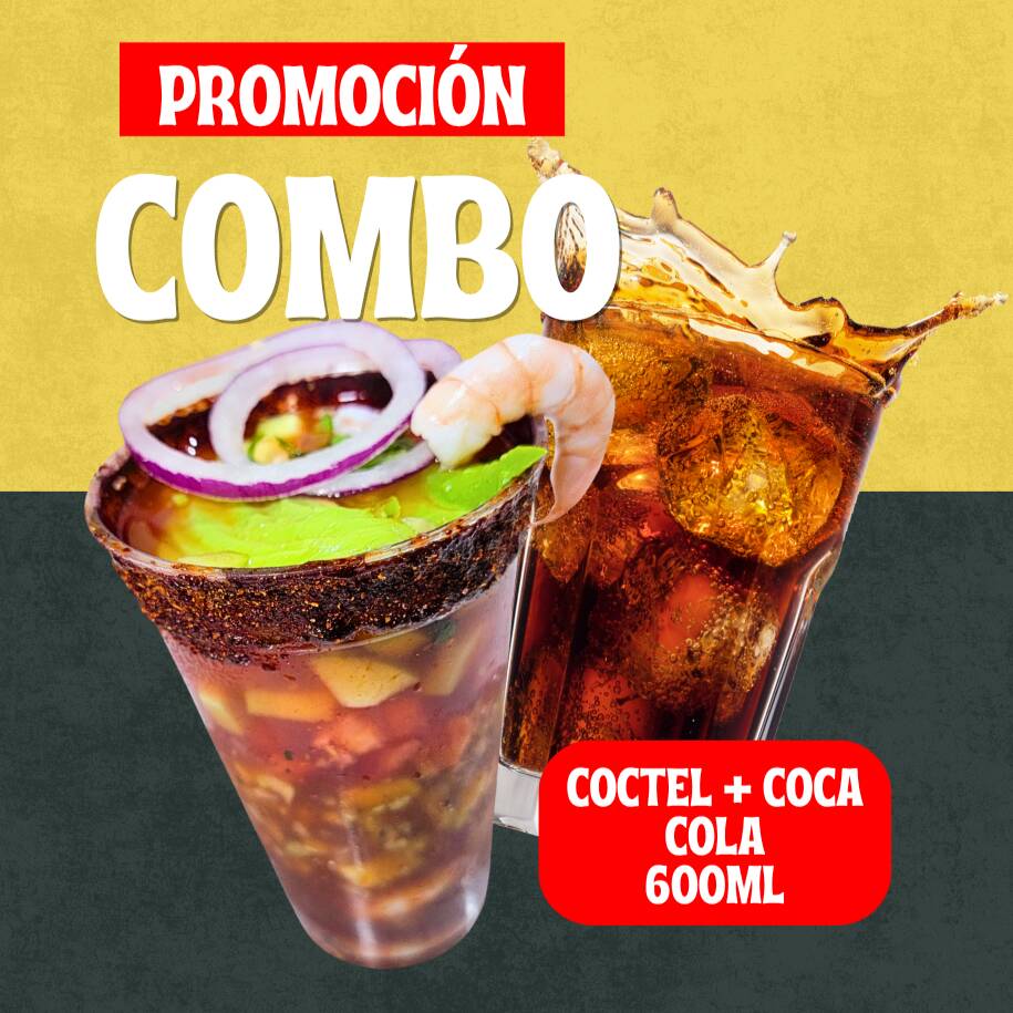 Combo Coctel mas Coca 600ml.