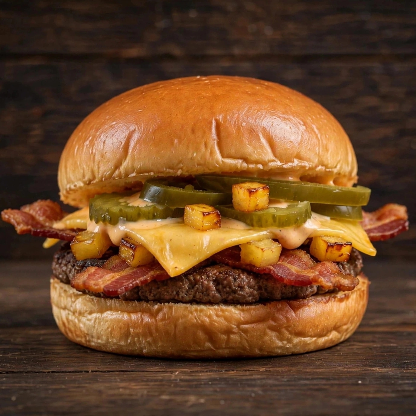 Hamburguesa Hawaiana con Tocino