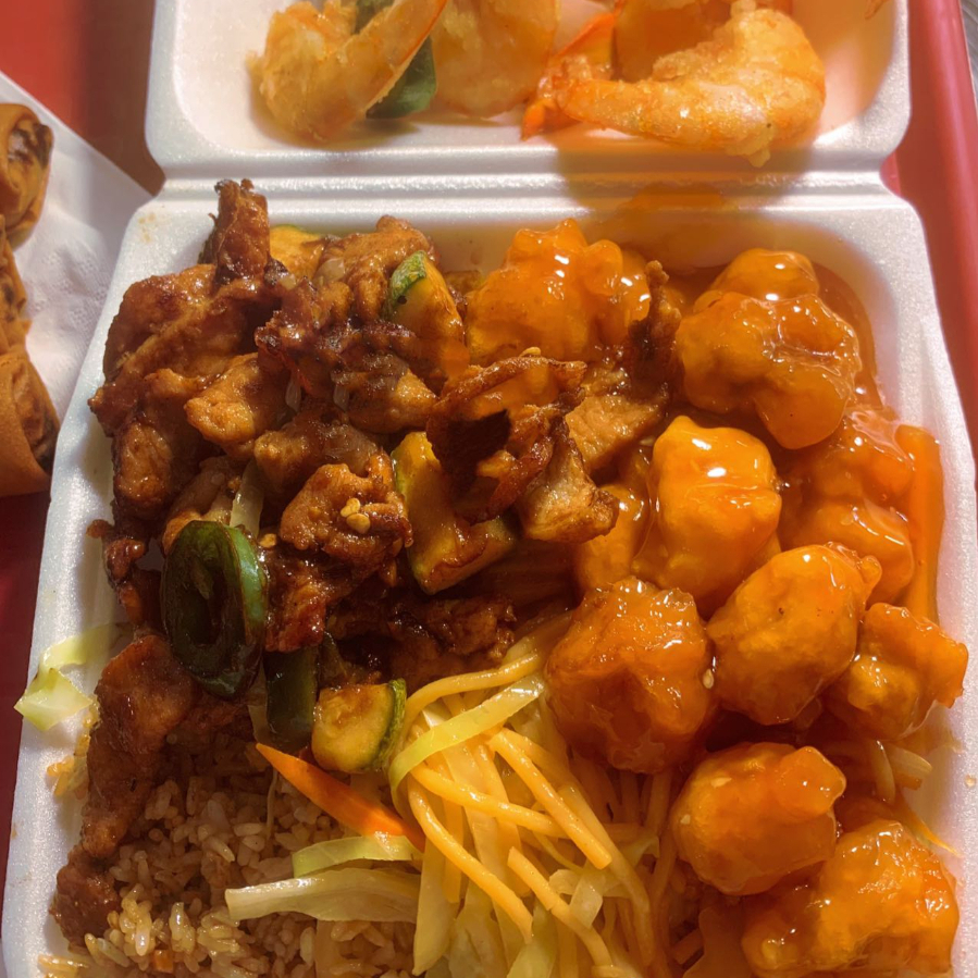 2 Guisos Con Camarones y Arroz Mixto