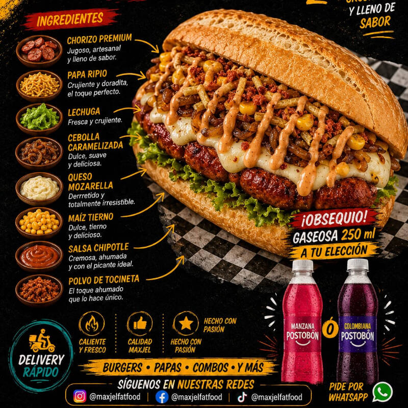 CHORIPERRO + GASEOSA 250 ML