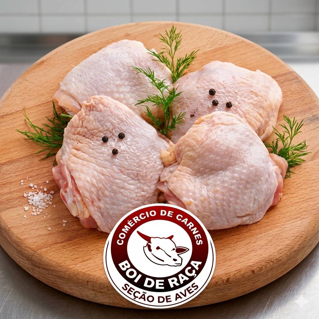 A sobre coxa é uma carne suculenta e saborosa, ideal para assados e p sabor irresistível..
