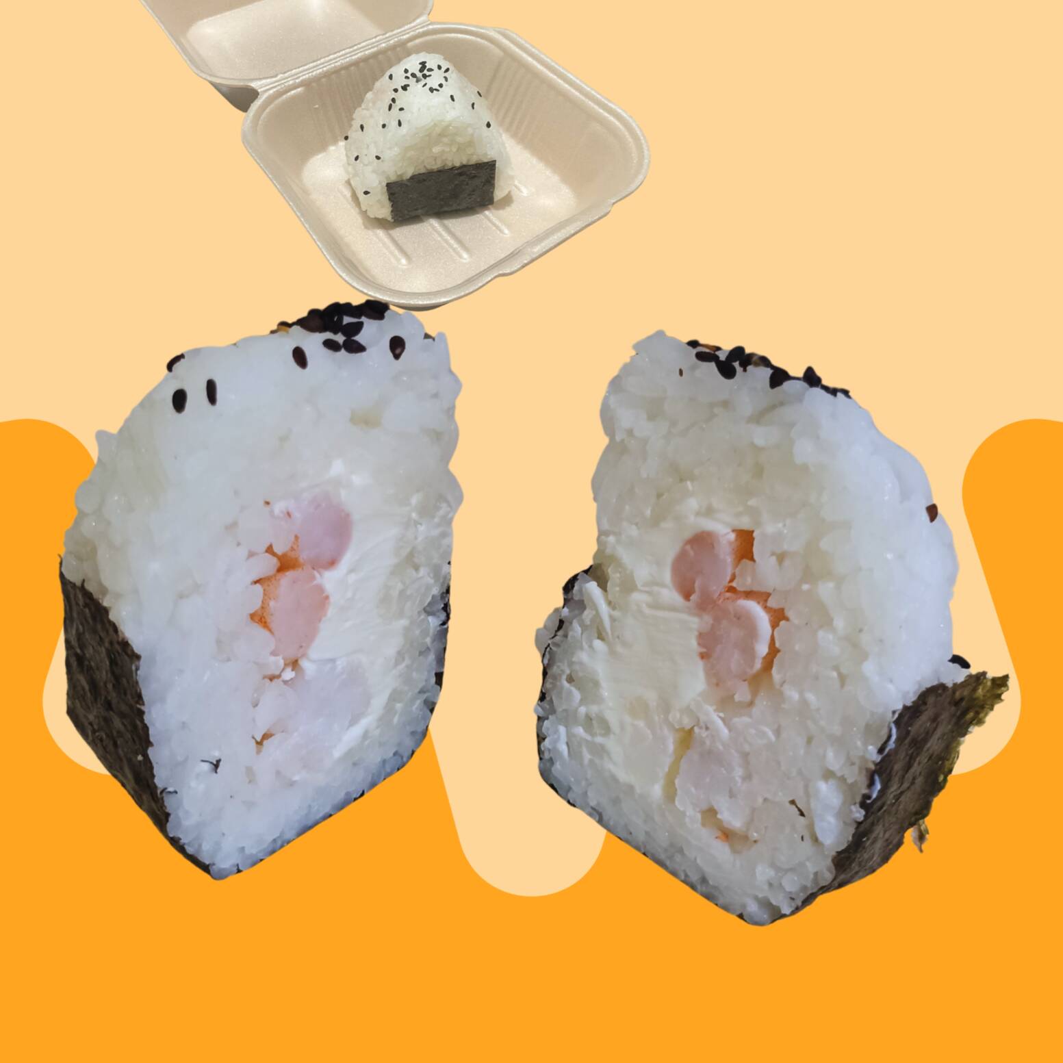 Onigiri de Camaron con Philadelphia
