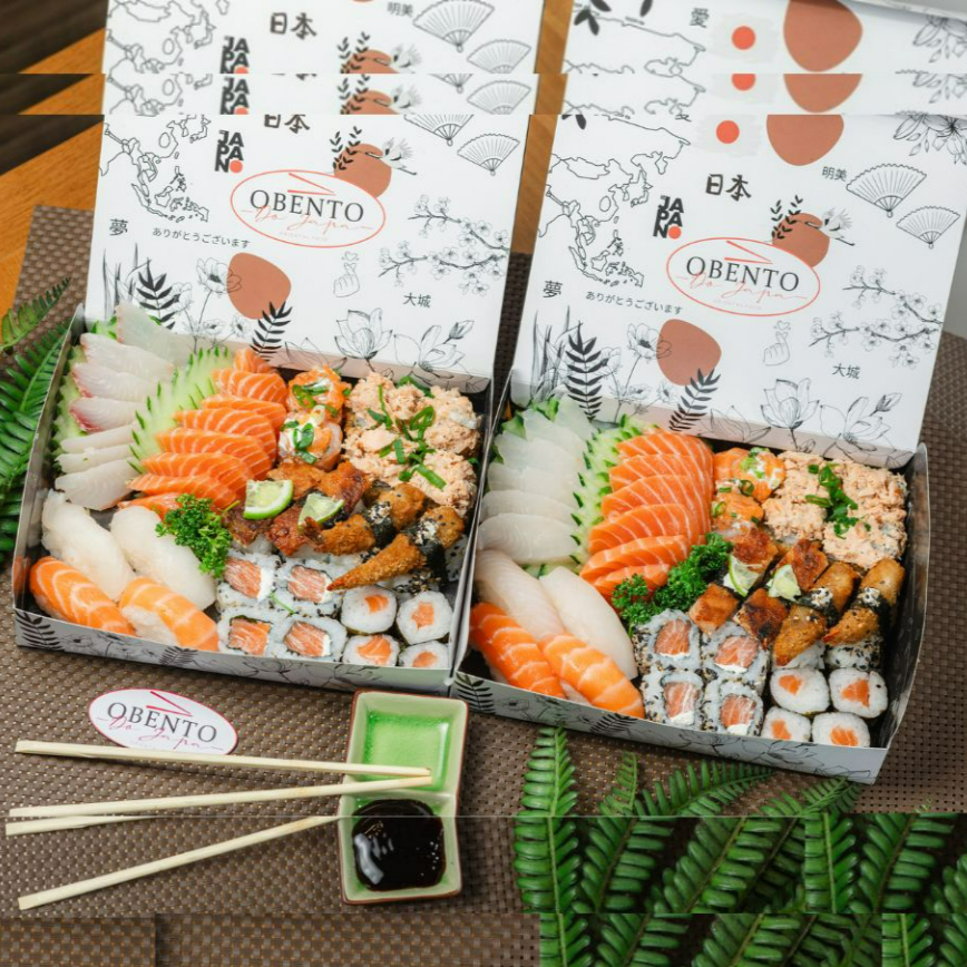 Entradinhas 15 Sashimi Salmão 15 Sashimi Peixe Branco 10 Hot Roll 8 Uramaki salmão 6 Nigiri Salmão 4 Nigiri Peixe Branco 10 Hossomaki Salmão 4 Jyo Salmão 4 Nigiri Camarão 4 Nigiri Skin