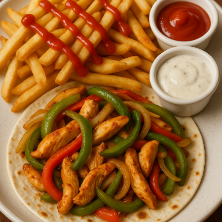 Fajitas de Pollo + Papas
